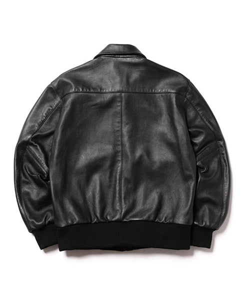 MR.OLIVE/ANTIQUE HAIR SHEEP LEATHER / FLIGHT JACKET ミスターオリーブ/アンティーク ヘアーシープレザー / フライトジャケット